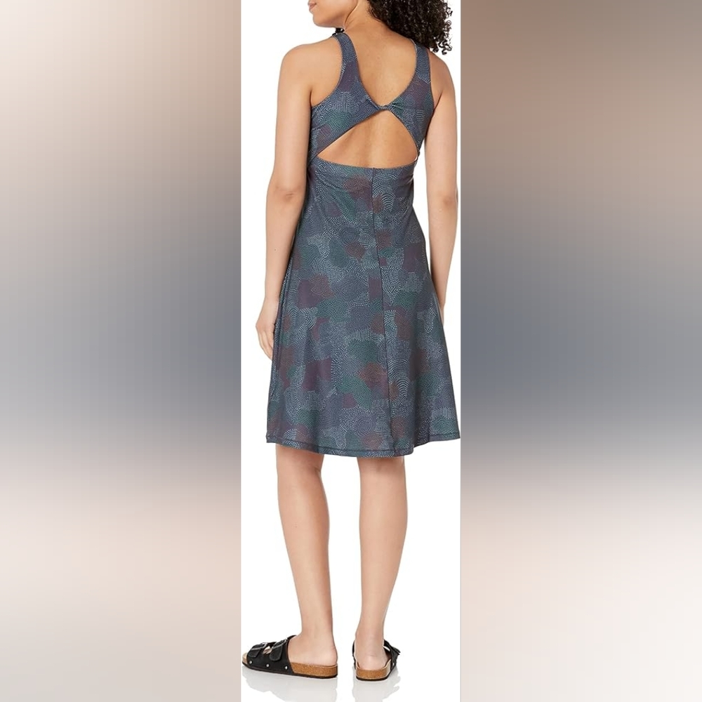 prAna Women's Skypath Dress, Size XL in deep pine dotty color. Athleisure/Casual - Picture 2 of 12